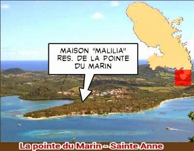 Malilia Beach A Sainte-Anne - Wifi -5 Min A Pied De La Plage Extérieur photo